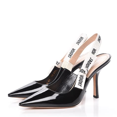 christian dior patent leather pumps|dior sling back.